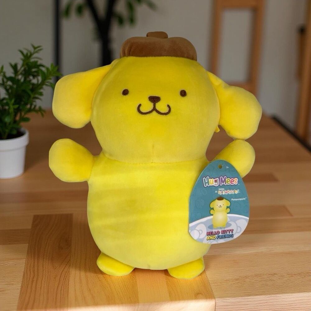 NWT Squishmallow PomPomPurin Sanrio Hugmees Hugmee Plush 10”